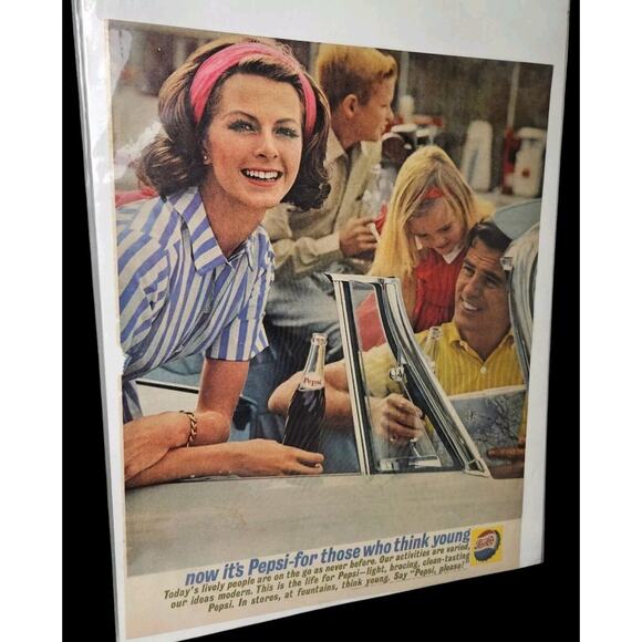 Vintage Pepsi Cola Magazine Ads Lot Of 6 Advertising Pages 50s 60s Art Decor - Picture 4 of 14